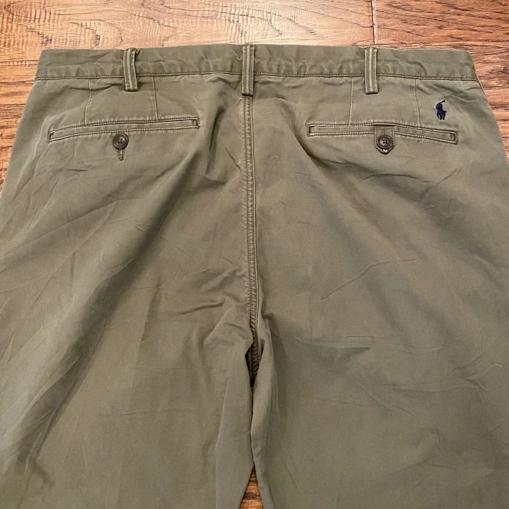Polo Ralph Lauren Stretch Straight Fit Chino Pants Mens Olive Green 31 Inseam